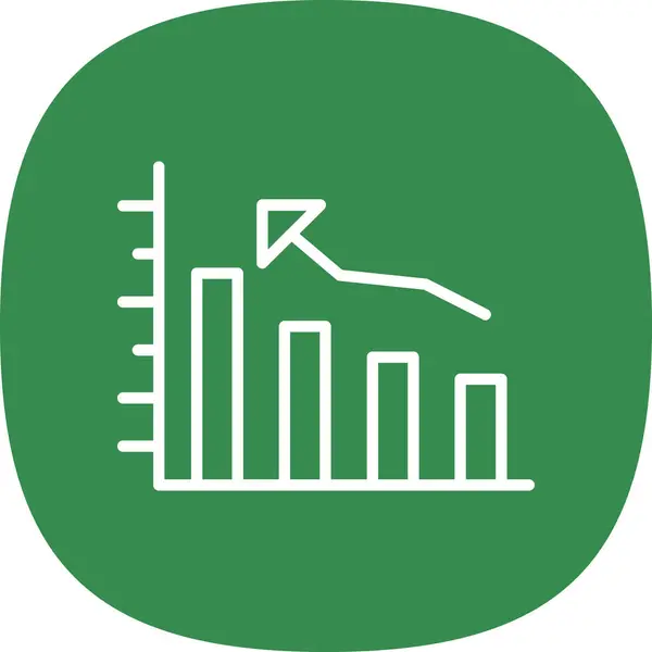 Bar Graph Web Icon Design Illustration — Stock Vector