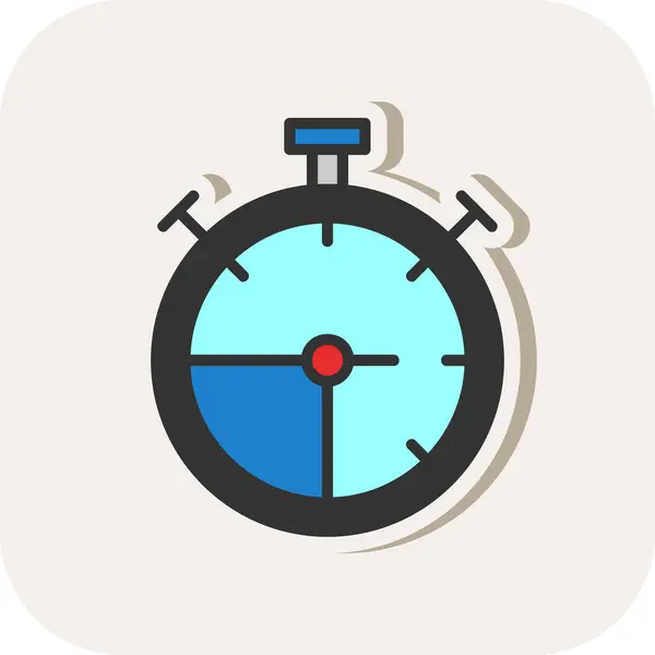 Stopwatch Icono Web Ilustración Simple — Vector de stock