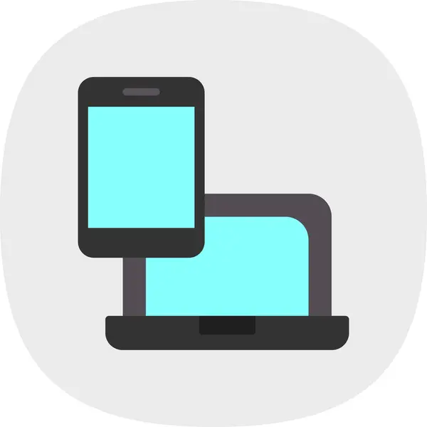 Icono Dispositivos Electrónicos Tableta Ilustración Vectores Portátiles — Vector de stock