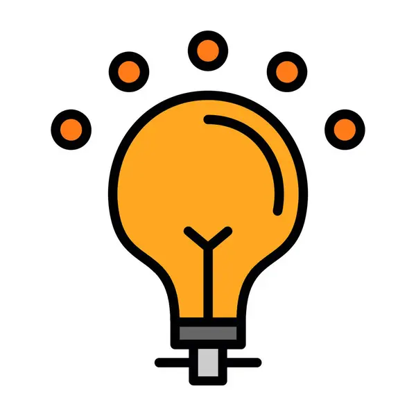 Light Bulb Icon Web Simple Illustration — Stock Vector