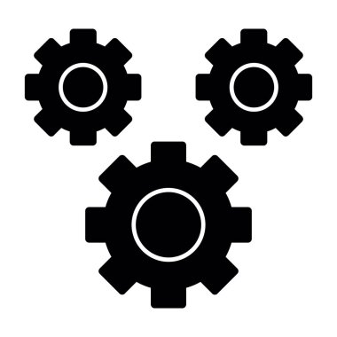 dişli vektör simgesi düz simge