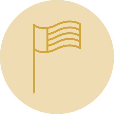 Sallanan bayrak simgesinin vektör illüstrasyonu