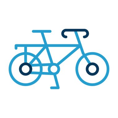 Grafik düz bisiklet simgesi, vektör illüstrasyonu