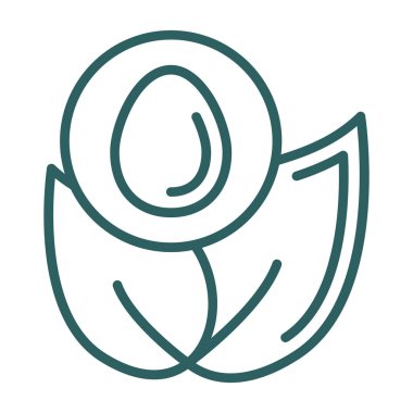 Tek bir yalıtılmış yaprak simgesinin vektör çizimi