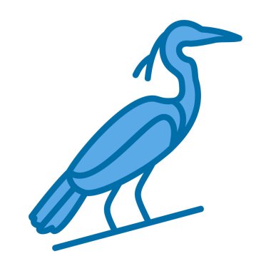 Balıkçıl kuş simgesinin basit illüstrasyonu