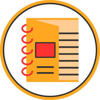 düz grafik not defteri vektör illüstrasyonuName