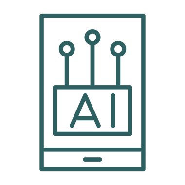 Yapay zeka vektör simgesi 