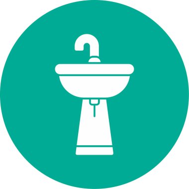 Bir tuvalet simgesinin vektör illüstrasyonu