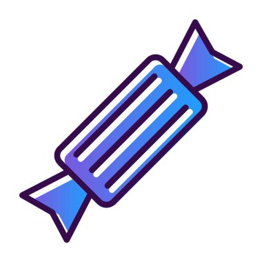 Mavi ve beyaz bir ikonun vektör illüstrasyonu