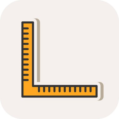 Teyp simgesi ölçülüyor. Düz dizayn. vektör grafik illüstrasyonu