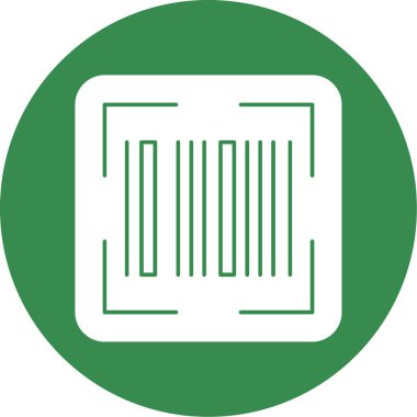 Barkod düz simgesinin vektör illüstrasyonu