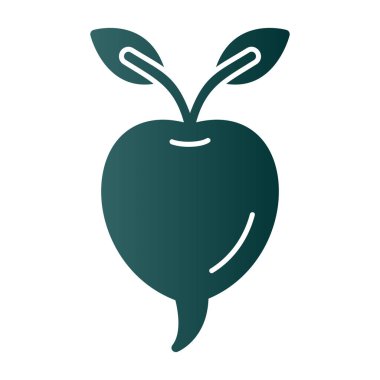 turp düz simgesi, vektör, illüstrasyon