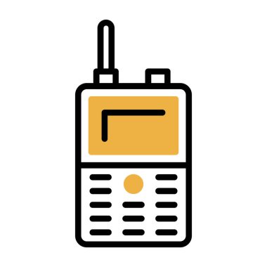 Telsiz telsizi. Web simgesi basit illüstrasyon