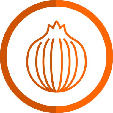 Soğan. Web simgesi basit tasarım