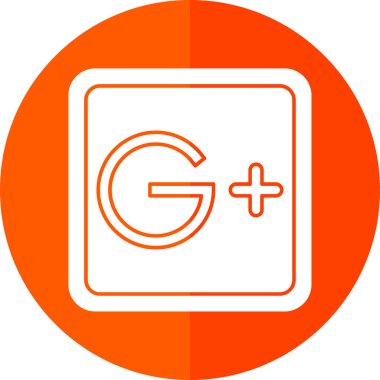 Google Plus web simgesi vektör çizimi