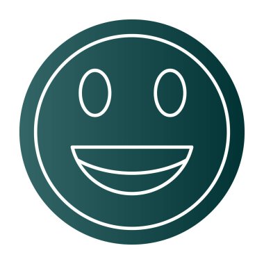 Mutlu bir gülümseme Web simgesi basit illüstrasyon 