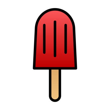 Dondurma. Web simgesi basit illüstrasyon