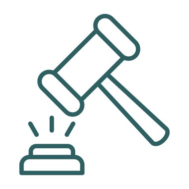 Açık arttırma. Web simgesi vektör illüstrasyonu 