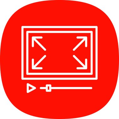 Çemberli bir video oynatıcının vektör simgesi.