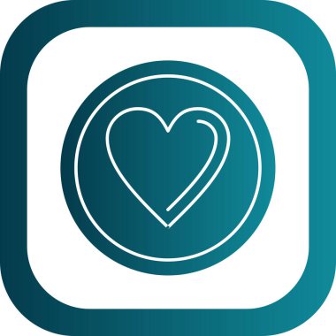 kalp ağı simgesi, vektör illüstrasyonu 