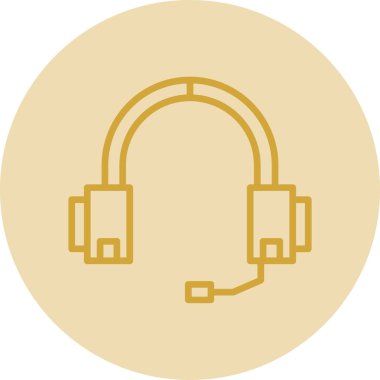 kulaklık simgesi, vektör illüstrasyonu basit tasarım