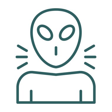 Uzaylı. Web simgesi basit illüstrasyon 