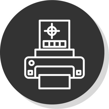 ATM 'de. Web simgesi basit illüstrasyon