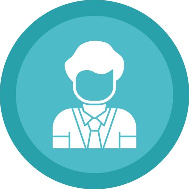 adam düz simge vektör çizim 