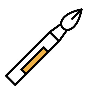 fırça ağ ikonu vektör illüstrasyonu