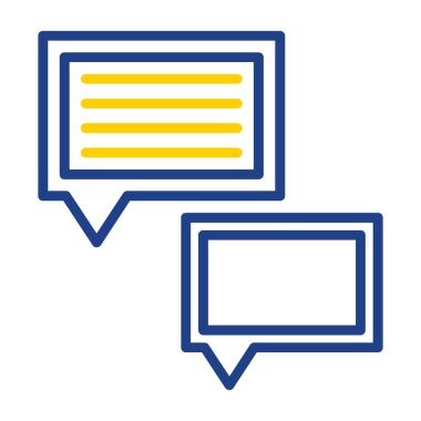 Konuşma baloncukları simgesi, vektör illüstrasyonu