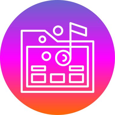 Müzik klasörü. Web simgesi basit illüstrasyon
