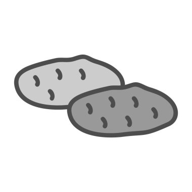Patates. Web simgesi basit illüstrasyon 