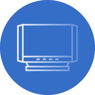 televizyon web simgesi vektör illüstrasyonu