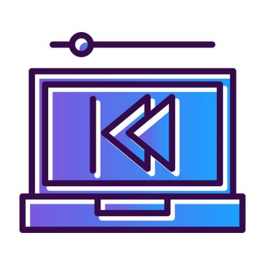 Geri dön, oku geri götür, sol vektör simgesi. Geriye, önceki düğme 