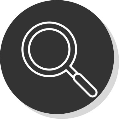 Büyüteç simgesi, düz stil, arama sembolü. Vektör illüstrasyonu