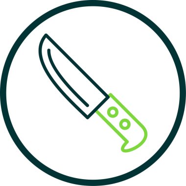 Bıçak düz simgesi, vektör illüstrasyonu 