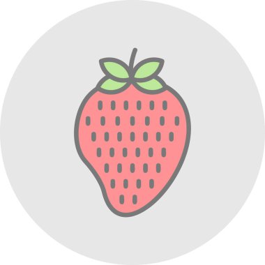 Çilek simgesi, vektör çizimi 