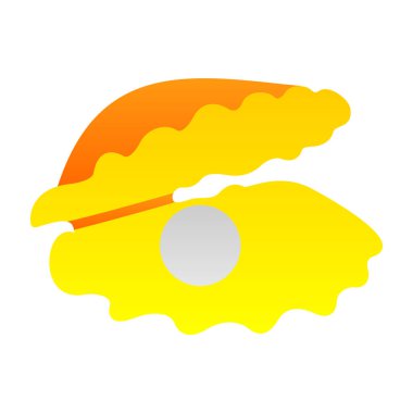 İstiridye. Web simgesi basit illüstrasyon