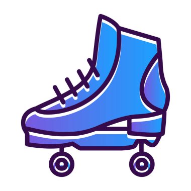 Kaykay ikonu vektörü. İnce çizgi işareti. izole edilmiş sınır sembolü çizimi