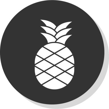 Ananas. Web simgesi basit illüstrasyon 