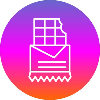 çikolata çubuğu simgesi, vektör illüstrasyonu basit tasarım