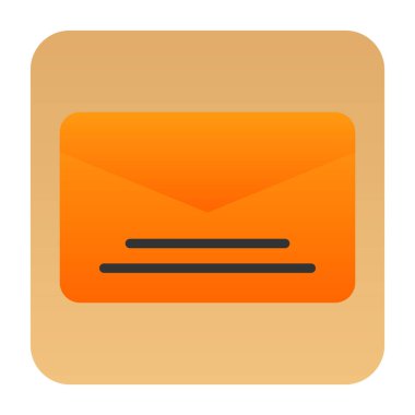 Basit harf zarfı simgesi, vektör illüstrasyonu