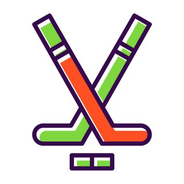 Modern Hokey simgesinin vektör çizimi                          