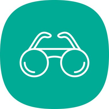 gözlük simgesi, vektör illüstrasyonu 