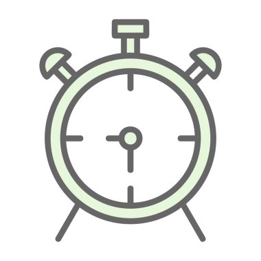 Alarm saati simgesi, vektör illüstrasyonu 