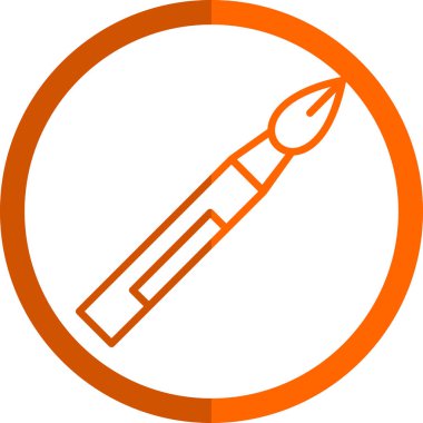 fırça ağ ikonu vektör illüstrasyonu