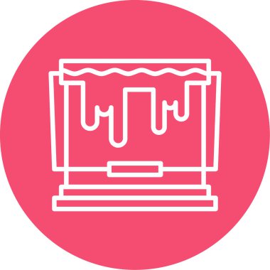 Boya Kovası çizilmiş simge sembolü, vektör illüstrasyonuName 