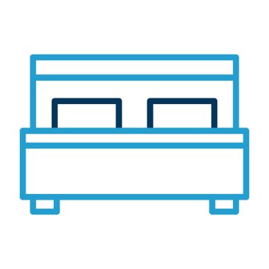 yatak ikonu vektör illüstrasyonu 