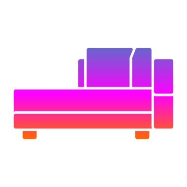 kanepe simgesi, vektör illüstrasyon tasarımı