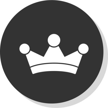 taç düz vektör simgesi 